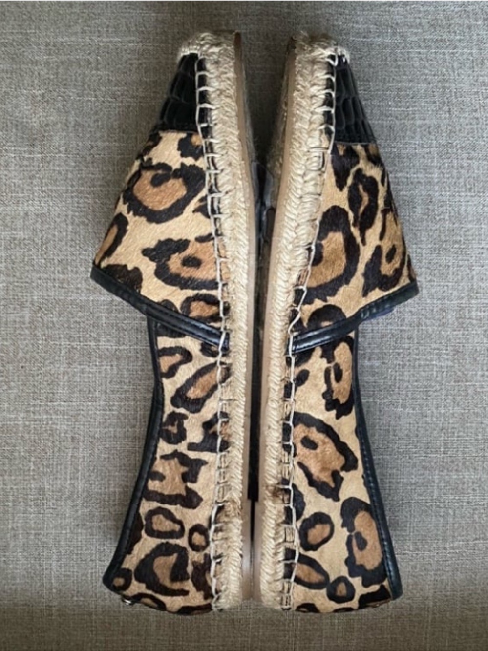 Sam Edelman Lewis Calf Hair Leopard Print Espadrille Chic Summer Stylish READ